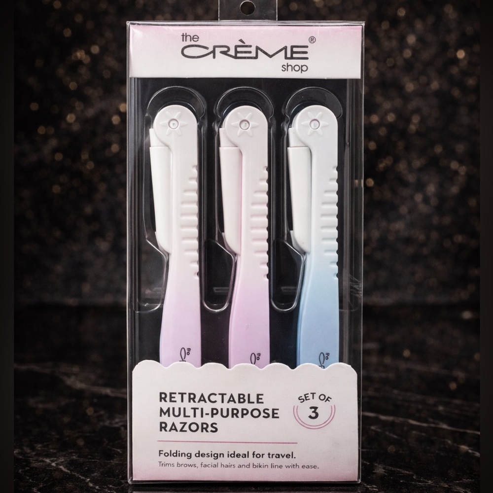 The Crème Shop – Retractable Multi-Purpose Razors (Set of 3)